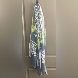 Blue & Green Pattern Scarf